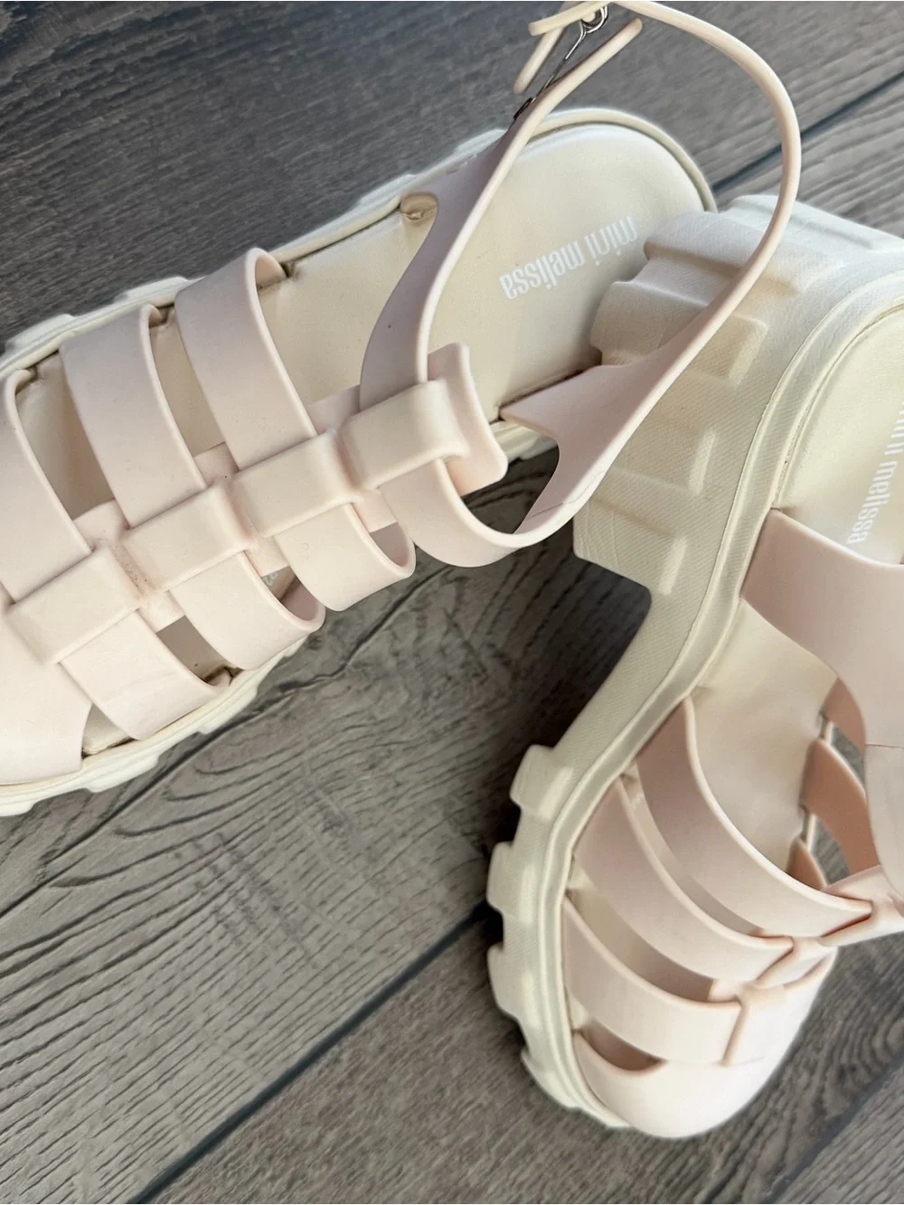 Mini Melissa girls light Pink Jelly Platform Sandals